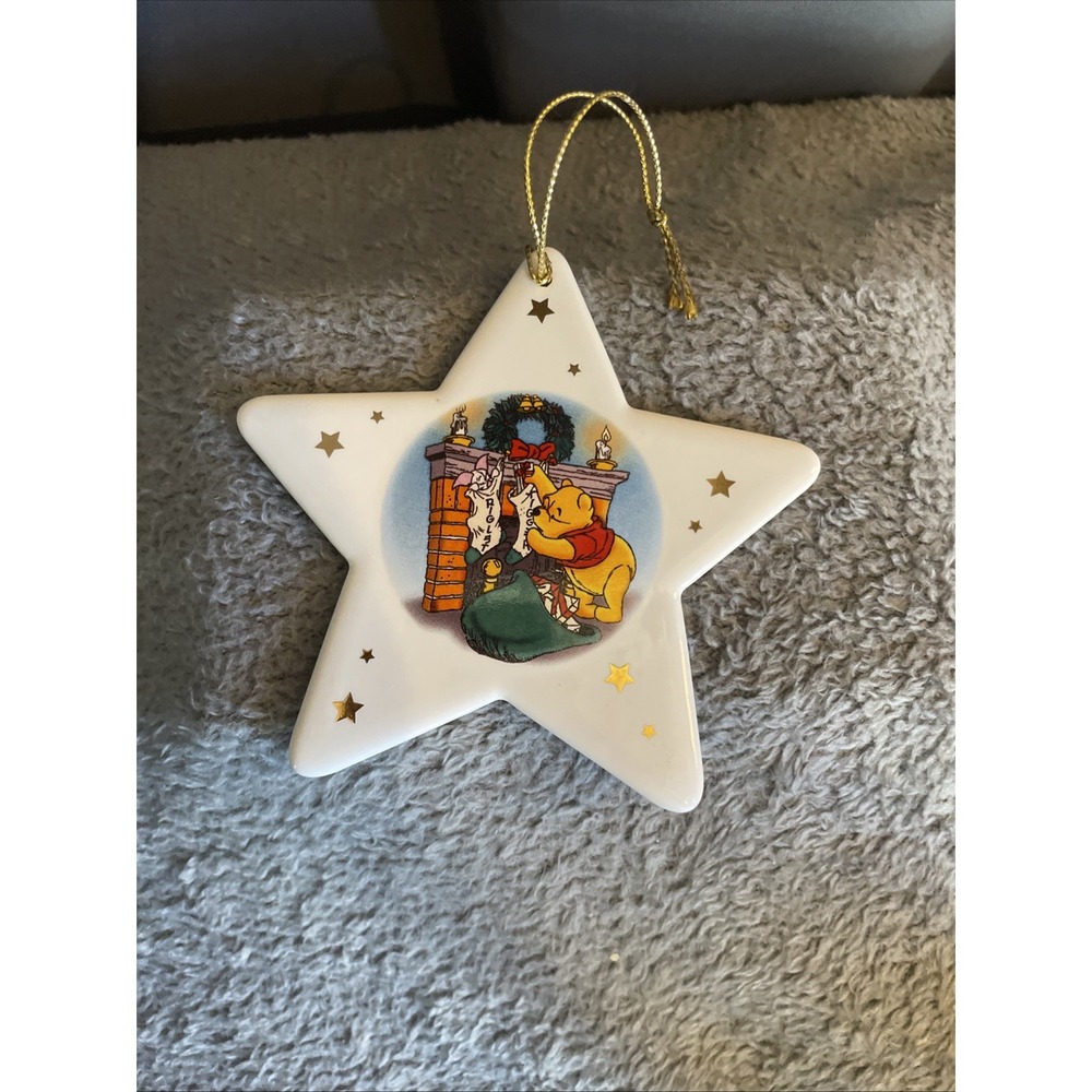 Disney Winnie The Pooh Christmas CeramicStar Ornament AA Mine & E. H. Shepherd